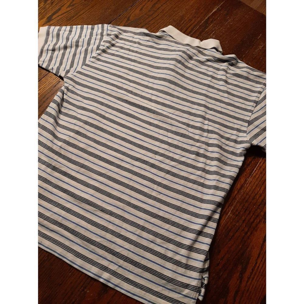 XL Tommy Hilfiger Blue White Cotton Short Sleeve Polo Shirt Collared Top - Picture 4 of 4